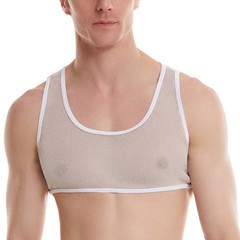 Men’s Workout Vest Mesh Muscle Tank Top Sleeveless Crop Tops Tee U Neck