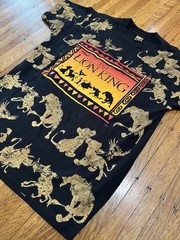 Vintage 90’s The Lion King Disney All Over Print T-Shirt OSFA Adult Jerry Leigh