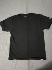 Men’s Champion T-shirt Color Black Size Medium Stretch Breathable Plain Athletic