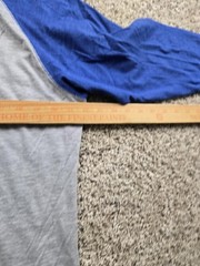Facebook Shirt Mens XL Gray Blue Raglan 3/4 Sleeve Baseball Tee Logo LAT