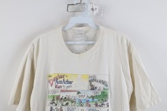 Vintage Y2K Mens Large 2005 Dexter Ann Arbor Run Short Sleeve T-Shirt White