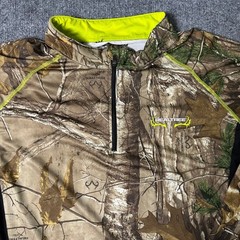 Realtree 1/4 Zip Shirt Mens 2XL Camo Scent-Factor Hunting Long Sleeve