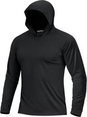 Men’s UPF 50+ Sun Protection Hoodie Lightweight Long Sleeve Fishing Hiking Shirt