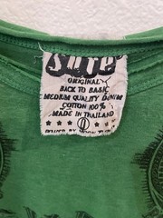 Sure Original Back to Basic Green Vintage Graphic T-Shirt Possibly Size L Large