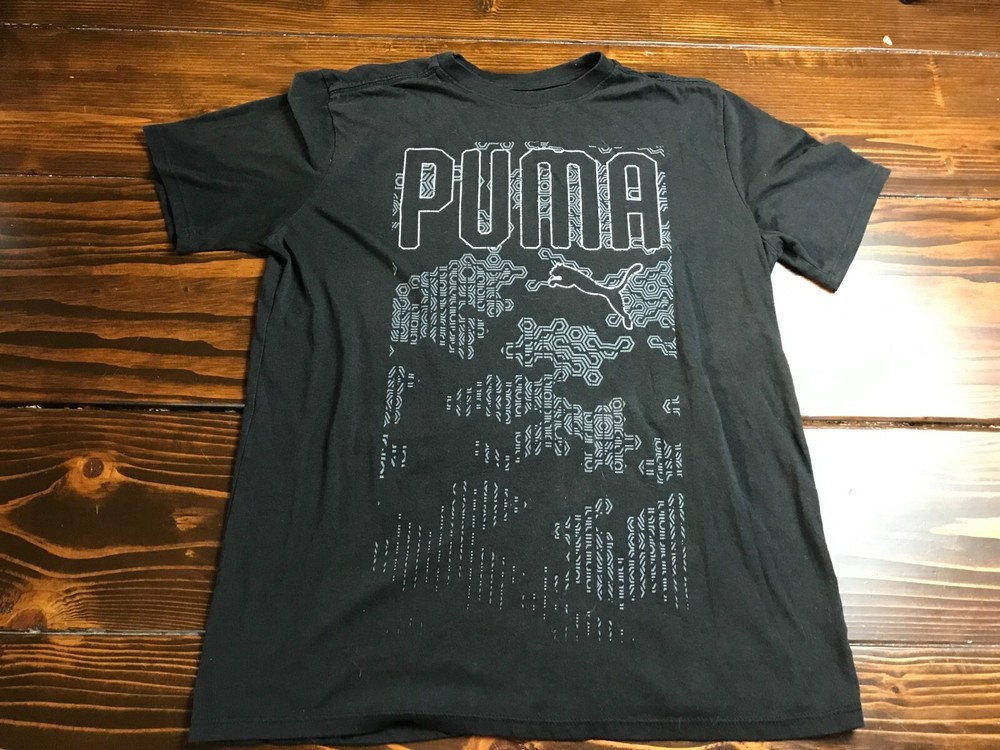 PUMA Shirt, Men’s Size Small, Black, Short Sleeve, Logo