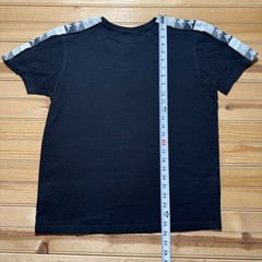 Y2K Kappa Spell Out Logo Tape Shoulder Streetwear Retro T-Shirt Men’s – Large