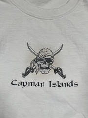 Cayman Islands Caribbean Pirates Shirt Mens 2XL White Del Sol Skull Graphic Tee