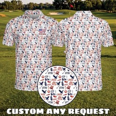 Custom Name 250th Anniversary Patriotic Polo United States Of America (S-5XL)