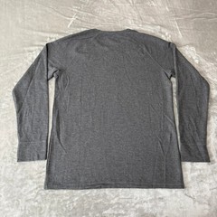 Mack Weldon Thermal Waffle-Knit Shirt Mens Large Gray Stretch Long Sleeve Wool