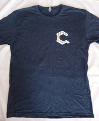NEXT LEVEL T-Shirt adult Size L dark Gray Short Sleeved w/logo Comfy -New