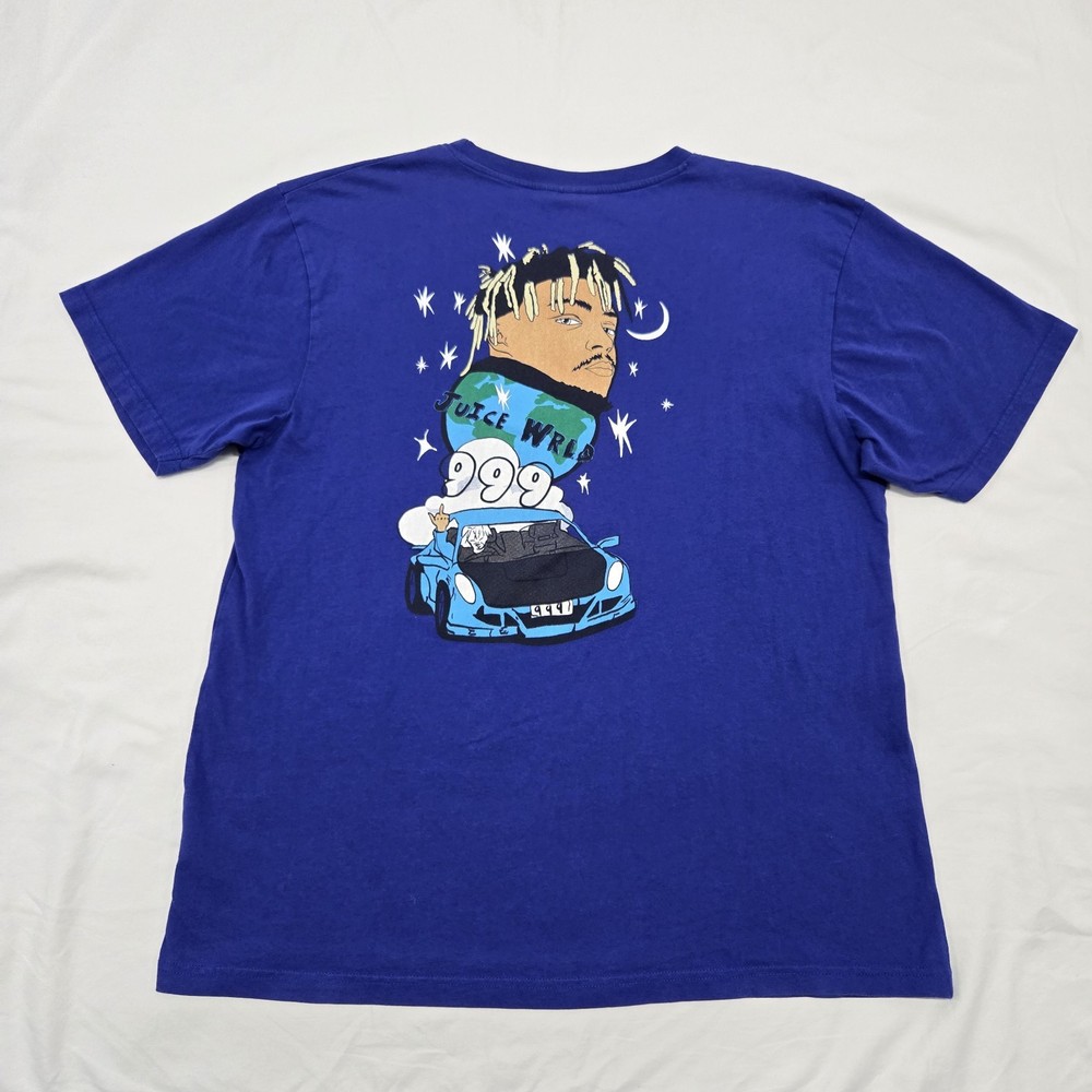 Size XL Men’s Juice Wrld 999 Car Graphic Tee Headgear Classics Purple T-Shirt