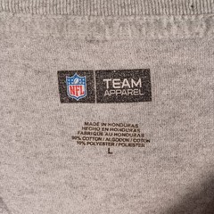 NFL Team Apparel Eagles Logo Mens Gray Long Sleeve T-Shirt Size Large Football