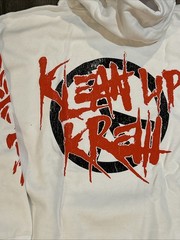 Sosmula Klean Up Krew Men’s White Hoodie XXL Double Sided
