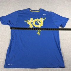 Kevin Durant Nike Dri-Fit T-Shirt Men XL Blue Neon Yellow Charged Logo Active