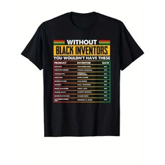 History Of Forgotten Black Inventors Black History Month T-Shirt Cotton Fun Desi