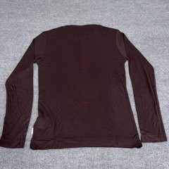 Orlebar Brown Shirt Men Small Truffle Brown Harrison Cashmere Henley T Tee NEW