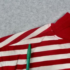 Vintage 90s Calvin Klein Sport Striped T Shirt Size S Small Red Mock Neck USA
