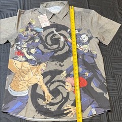 Loungefly Jujutsu Kaisen Anime Graphic Men’s Collared Shirt- Large