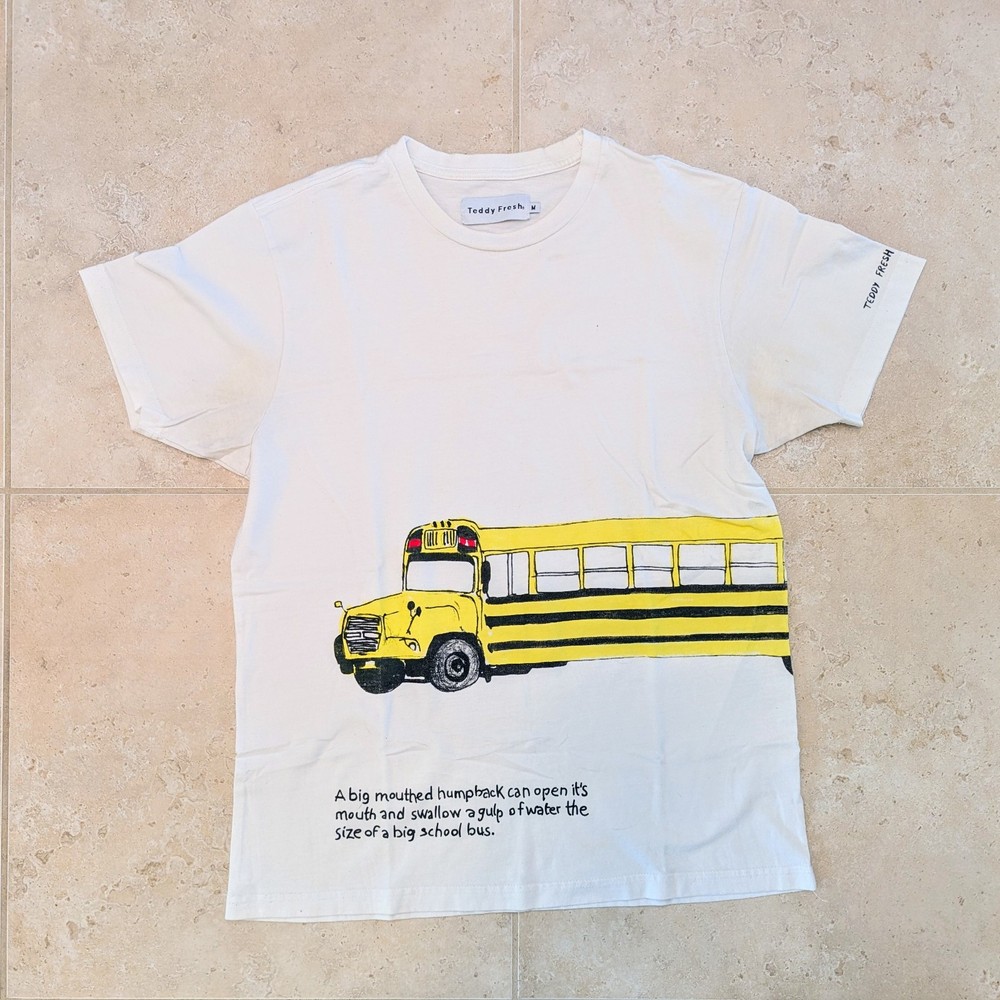 Teddy Fresh School Bus T Shirt Medium 2019 Rare Limited Release Wrap Around