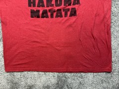 Disney Lion King Shirt Mens 2XL Red Hakuna Matata Graphic Tee Movie Silhouette
