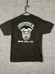 Men’s 1990 Harley Davidson 3D Emblem Made in USA Biker Earth Wizard T Shirt XL