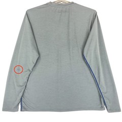 Gerry Men’s XL Long Sleeve Sun Protection T-Shirt Gray Blue Poly Blend Pullover