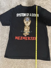 System of a Down Mezmerize Black Graphic Print Cotton Crew Neck Tee, Size M