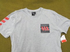 SWITCH Remarkable Men’s Heather Grey XL T-Shirt Cotton Drawstring Zip Hem