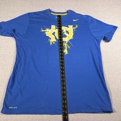 Kevin Durant Nike Dri-Fit T-Shirt Men XL Blue Neon Yellow Charged Logo Active