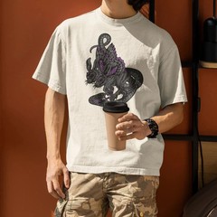 Men’s Oversized Round Neck Streetwear T-Shirt Soft Cotton Casual Wear Comfort