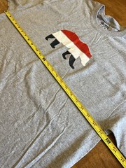 MENS GRAY T-SHIRT W/ RED WHITE BLUE BEAR NEW SIZE XL