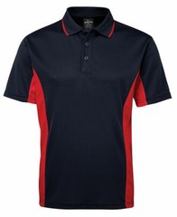 Podium Teamwear Adult Dynamic Look Contrast Polo Straight Hem 3-Button Placket