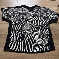 VINTAGE LIQUID BLUE ZEBRA TEE