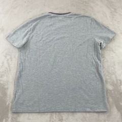 Polo Ralph Lauren T Shirt Men XL Grey Contrast Collar Short Sleeve Blue Pony