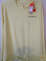 Margaritaville Parrothead Club UPF50 Long Sleeve T-Shirt Elfin Yellow Size XL