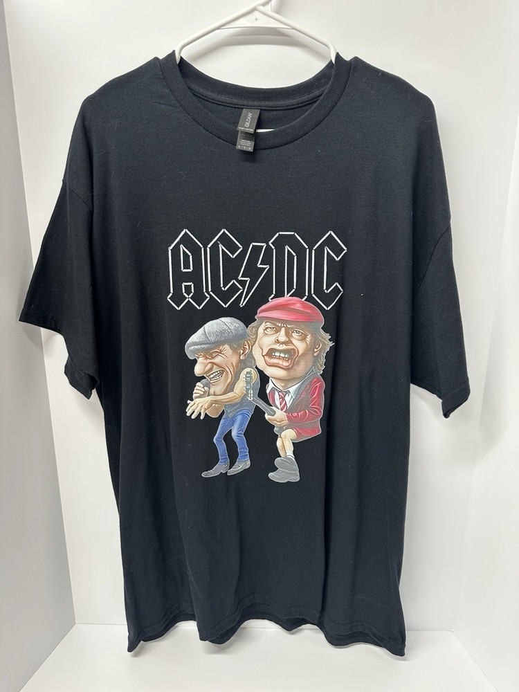 AC DC Black Tee Shirt Size XL Gildan Heavy Cotton
