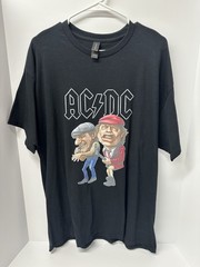AC DC Black Tee Shirt Size XL Gildan Heavy Cotton