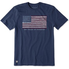 Life is Good. Men’s 250 Years of Freedom Flag Short Sleeve Crusher Tee