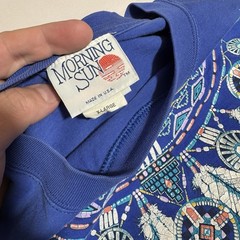 Morning Sun-Jerzees VTG Tee, Graphic, USA, 100% Combed Cotton, Blue, F/M, XL