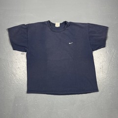 Vintage Y2K Nike Mini Swoosh Tee Navy Blue XL Casual Essential VTG Sports Casual