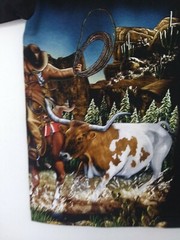Cattle Drive Cowboys by The Roxx Men’s Adult Small Black Short Sleeve NWOT