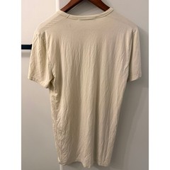 Mika Jaymes Pocket Tee Mens Small Cream Modal Spandex Short Sleeve T-Shirt