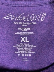 Evangelion 1.0 You Are (Not) Alone Shirt Mens XL Purple Neon Genesis Evangelion