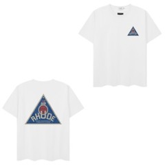 51STYLE RHUDE High Quality Men 100% Cotton Charm Short Sleeve Polo T-Shirt M-2XL