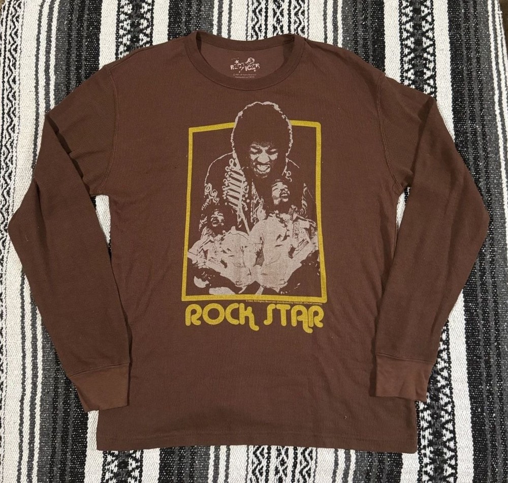 Freeze Rock Icons Jimi Hendrix Rock Star Thermal Long Sleeve Shirt