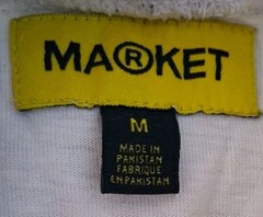 Chinatown Market Runs the World Globe Graphic Long Sleeve Shirt Mens Medium Mock