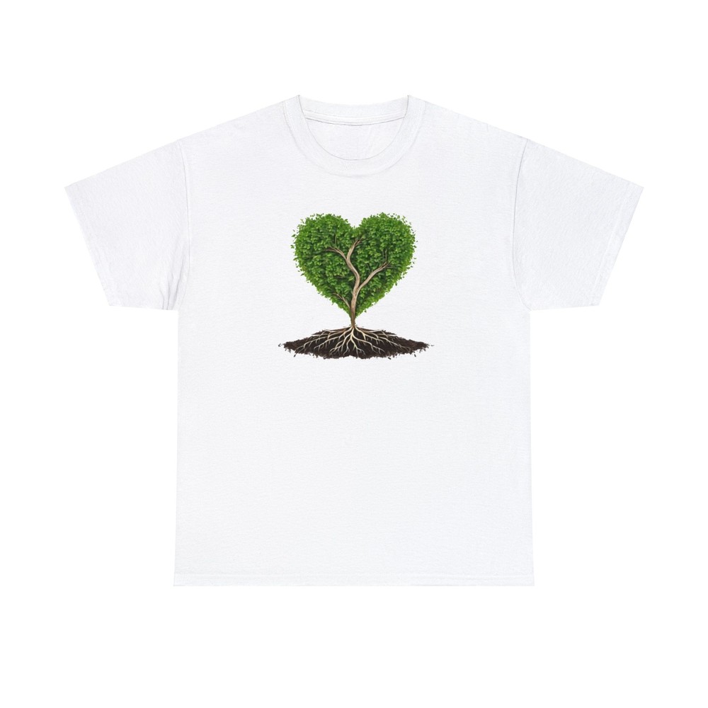 casual T shirt both men and woman T shirt with printed heart tree design markeup