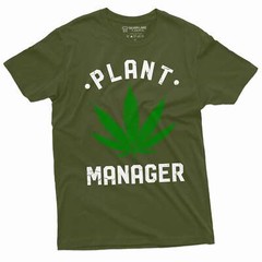Men’s Plant Manager cannabis Marijuana T-shirt Funny 420 Weed Tee shirt