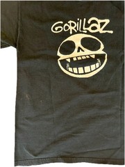 Vintage Gorillaz Russel Hobbs Skull Face T-Shirt Black Demon Days Phase 2 2005 M