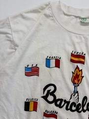 Vintage 1992 Barcelona Spain Olympic Games T-Shirt Single Stitch Graphic Tee L